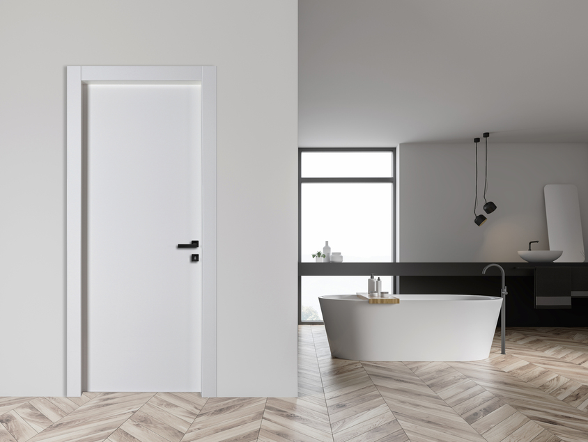 Dettaglio tecnico e voci di capitolato per porte interne in legno e laccate